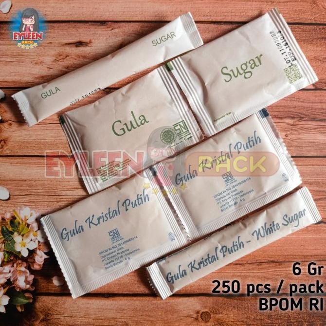 

White Sugar Sachet / Gula Putih Sachet isi 250 pcs Gula Hotel Sachet