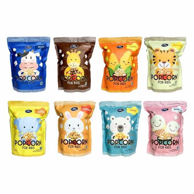 

ABEFOOD Popcorn 80g | Snack Corn Anak | Cemilan Jagung Rasa Coklat, Vanila, Butter, Milk, Caramel