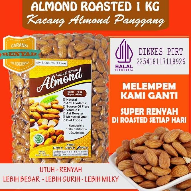 

Kacang Almond Panggang Kupas - Almon Roasted Original Premium