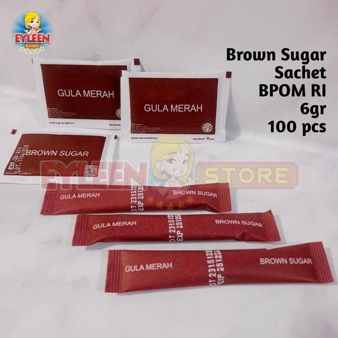 

Brown Sugar Sachet / Gula Aren / Gula Merah Isi 100 pcs