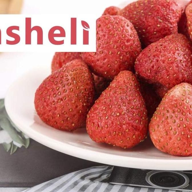 

casheli Stroberi Crispy Freeze-dried Strawberry 50g Food Snacks Cemilan Manis Stroberi Crispy Snacks Makanan Chips snacks Keripik