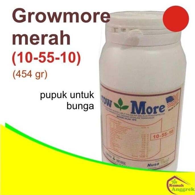 

Terlaris Pupuk Growmore Bunga Merah 454 Gram Perbungaan Npk Tinggi P Besar 50