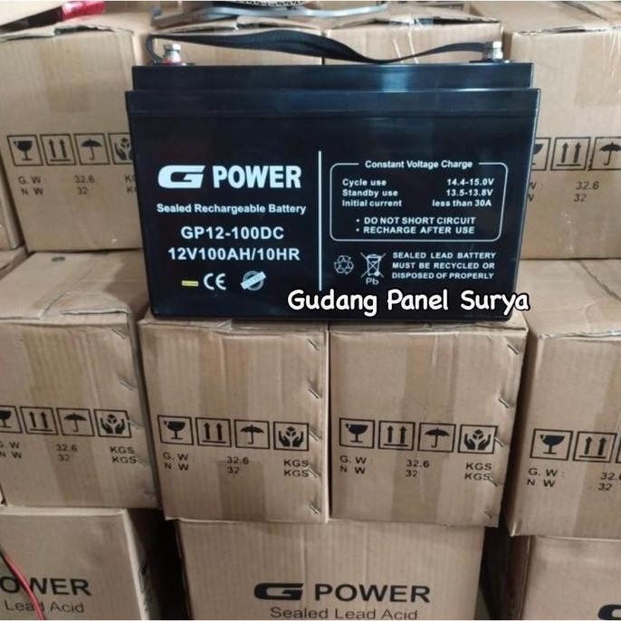 Aki G Power 12V 100Ah Battery Baterai Gpower 12V 100Ah