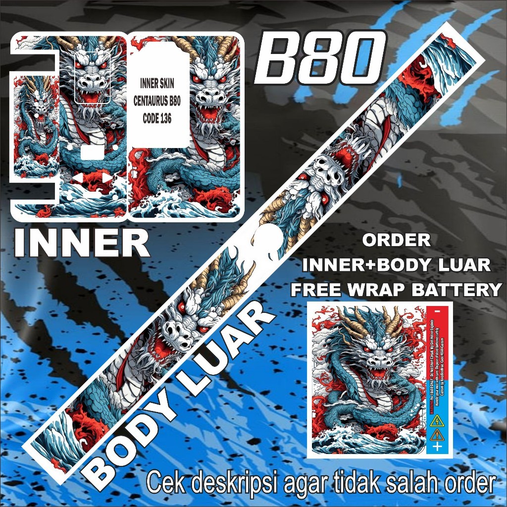 

Terlaris Stiker B80 Part2 136 Stiker Garskin Premium Not Casing Bisa Custom *Promo*