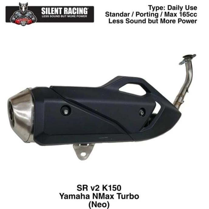 WRX knalpot Silent Racing V2 K150 NMAX TURBO / NMAX Neo
