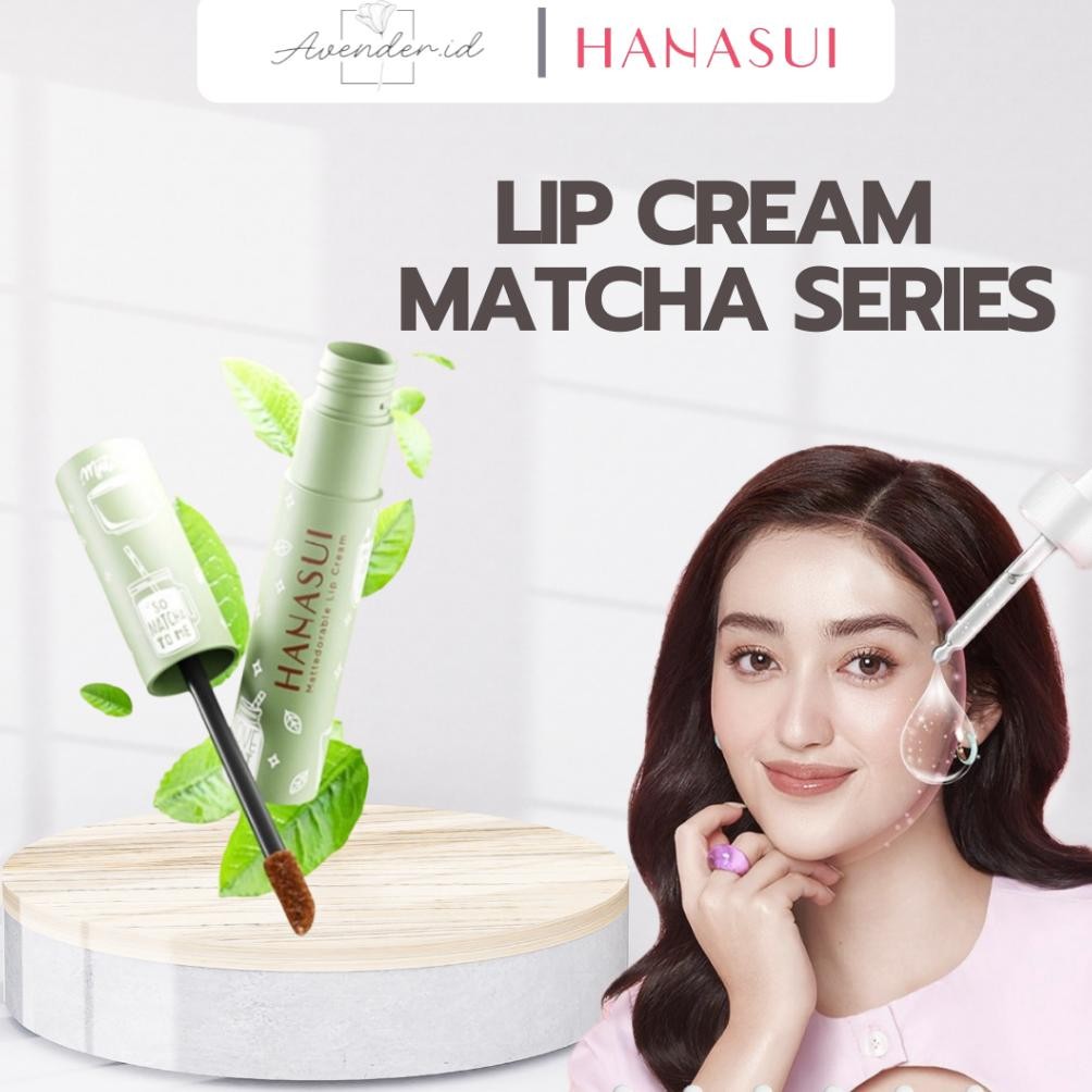 (GET 1 GIFT) HANASUI Lip Cream Matcha, lipcream hanasui, lipstik, lip matte, lipstik cair tahan lama