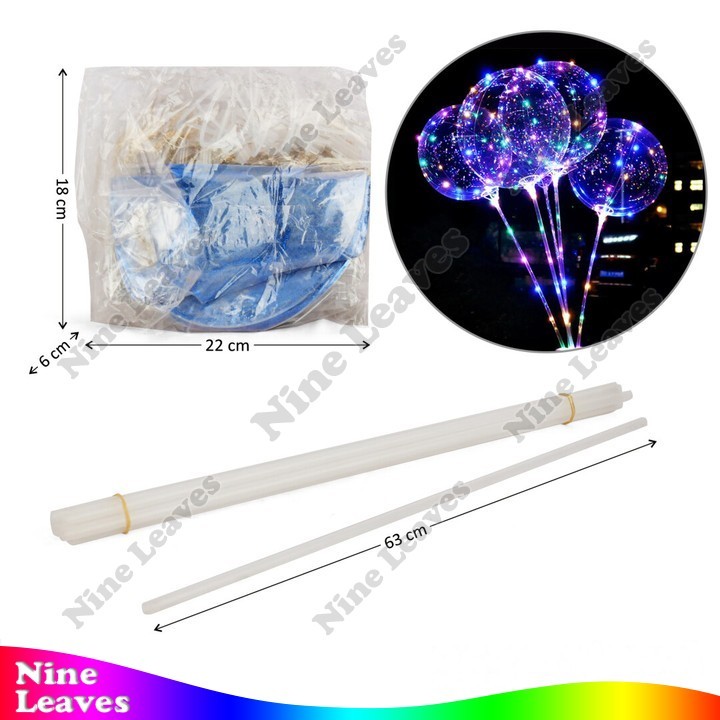[1 Pcs] Mainan Anak Balon LED Isi Glitter Lampu