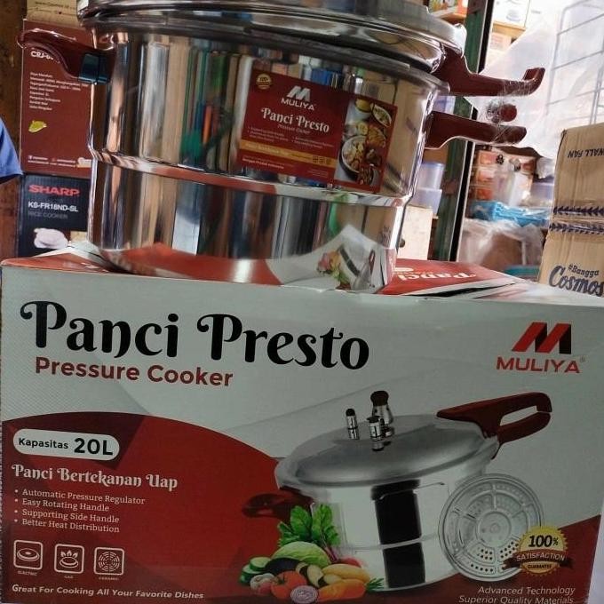 Spesial Panci Presto 20 Liter / Pressure Cooker Stainless Mulya 20 L