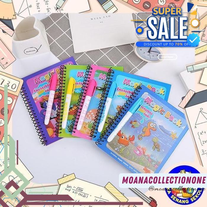 

MAGIC WATER BOOK/BUKU GAMBAR AIR AJAIB ANAK/GRAFFITI BUKU LUKISAN AIR BEST SELLER