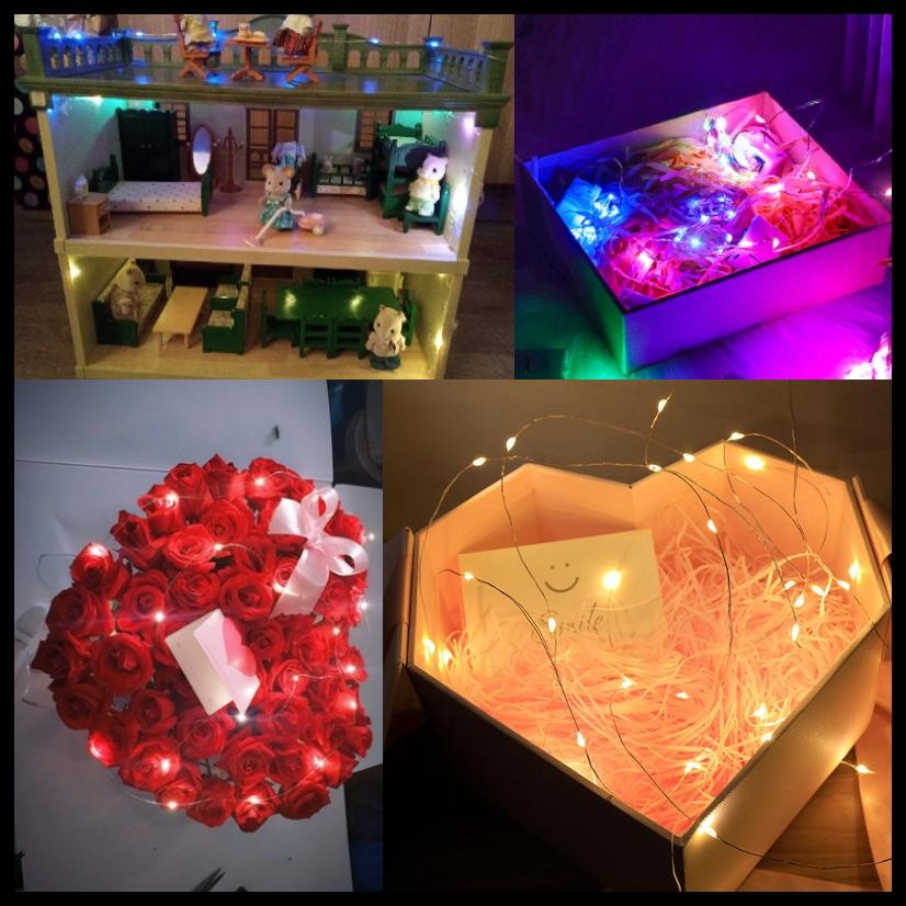 TERBARU BINTANG MAKMUR - LAMPU LED TUMBLR 1 METER 2 METER 20 LAMPU / LAMPU STRIP DEKORASI DENGAN BAT