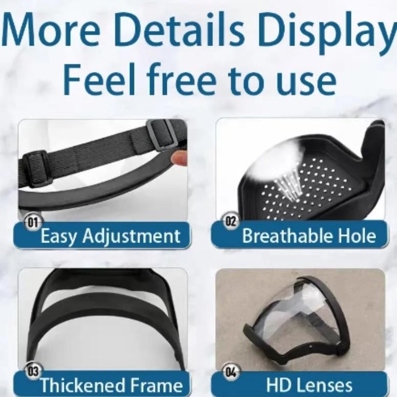 WN SUTANGTransparen Masker Face Shield Masker Motor Outdoor Riding Harus Masker Pelindung Percikan D