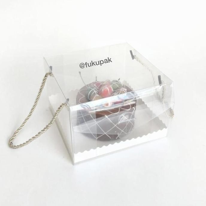 

New Box Mika Tali 22X22,Kotak Kue, Roti, Tart, Pudding,Cake,Souvenir 20Pcs