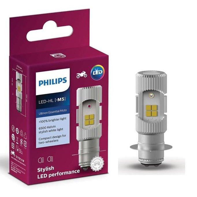 Promo Lampu Depan Motor LED PHILIPS 2 Sisi LED-HL M5 HS1 ORIGINAL 100% COD