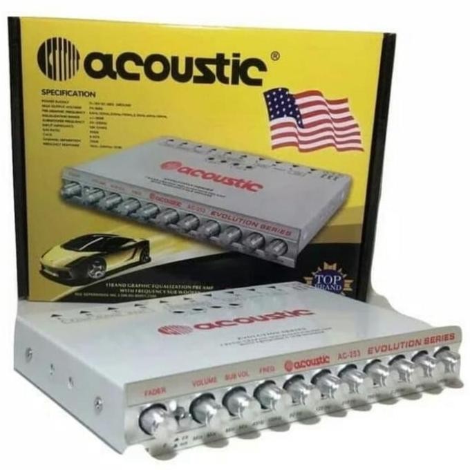Parametrik/Pre Amp Acoustic Ac-253 With Equalizer Subwofer 11 Band Terlaris