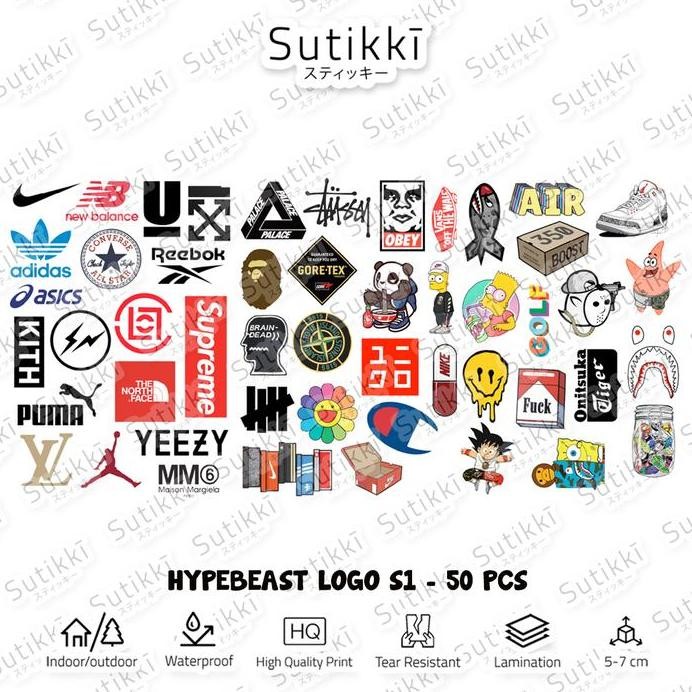 

ready Sticker Pack Hypebeast Thrift Supreme Logo Stiker Laptop Vinyl Set 1