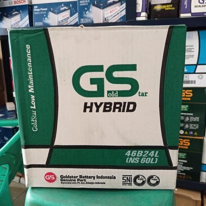 TERBARU - Aki Basah/ GS Hybrid NS60L Goldstar 12V45Ah/ Aki Livina Ertiga Xpander