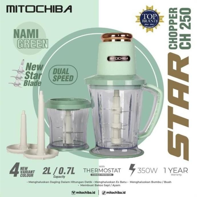 Terjangkau Chopper Blender Mitochiba Ch250 Chopper Mitochiba Ch 250 Kapasitas 2L