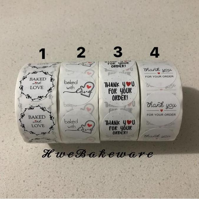 

ready Stiker label untuk segel / seal thank you , handmade , baked with love