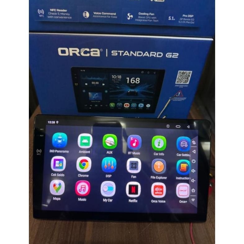 Ready Headunit Android 9 Inch Orca Adr-9988 Standard G2 Ram 4Gb/128Gb Nfc Qled
