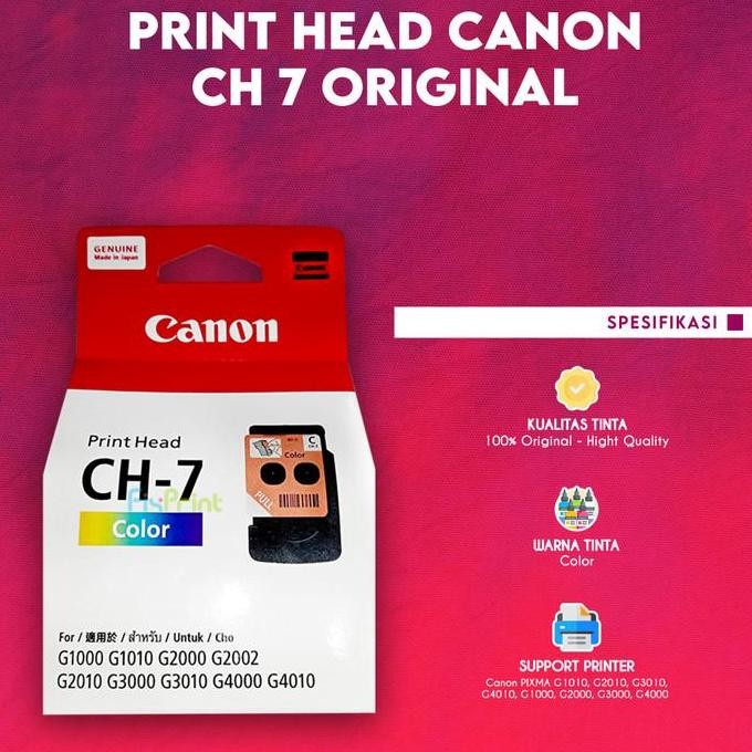 promo Head Cartridge BH-7 Black CH-7 Color Canon G1000 G2000 G3000 G4000