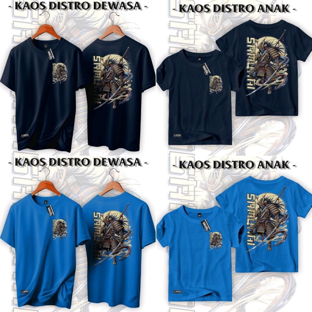 KAOS SAMURAI COUPLE DEWASA & ANAK // BAJU DISTRO DEWASA & ANAK SAMURAI JEPANG