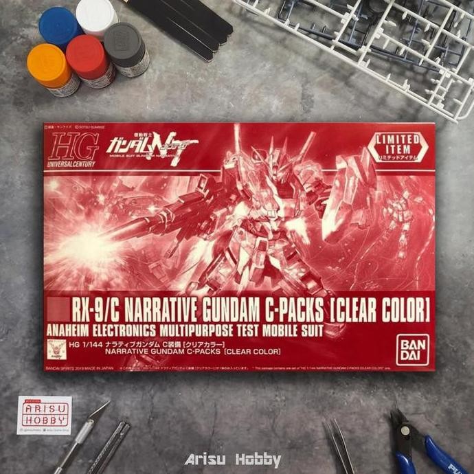 HG RX-9 Narrative Gundam C-Packs Clear Color Limited c packs Bandai