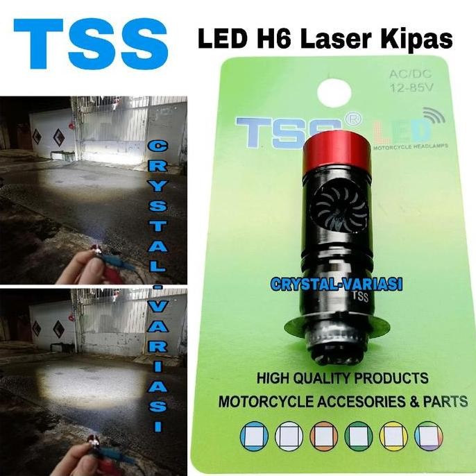 Promo Lampu Led Motor Bebek Matic H6 Laser Plus Kipas Pendingin/Lampu Bohlam Motor Soket H6 COD