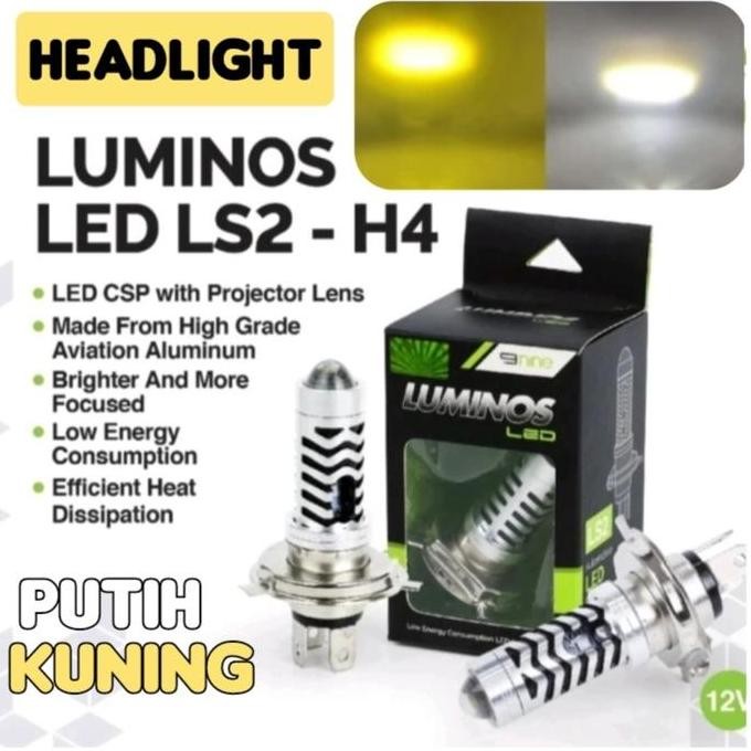 Promo Lampu Led Luminos H4 CB150R VERZA NINJA PULSAR CBR Putih Kuning COD