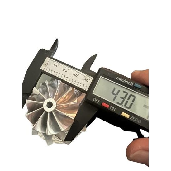 BILLET KIPAS TURBO HYBRID RHF4 UNIVERSAL 43MM UPGRADE 11 BLADE