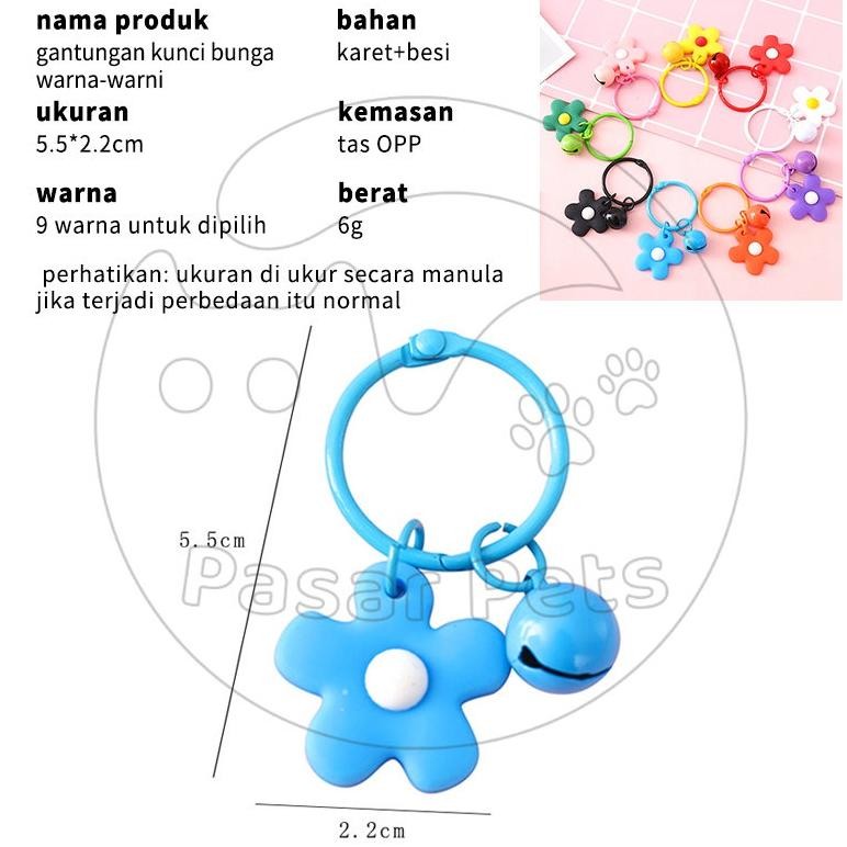 Ready Krincingan Lonceng Kucing Bell Kucing Lonceng Bunga Kecil Berwarna-Warni