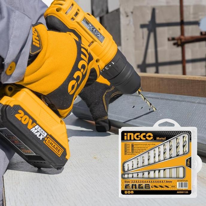 MATA BOR BESI SET 12 PCS INGCO AKDB1125