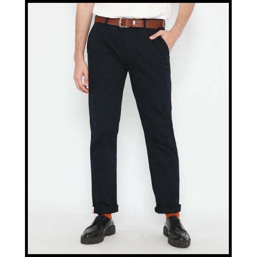 Celana Unisex Erigo Chino Pants Alexa Katun Navy Original Best Seller