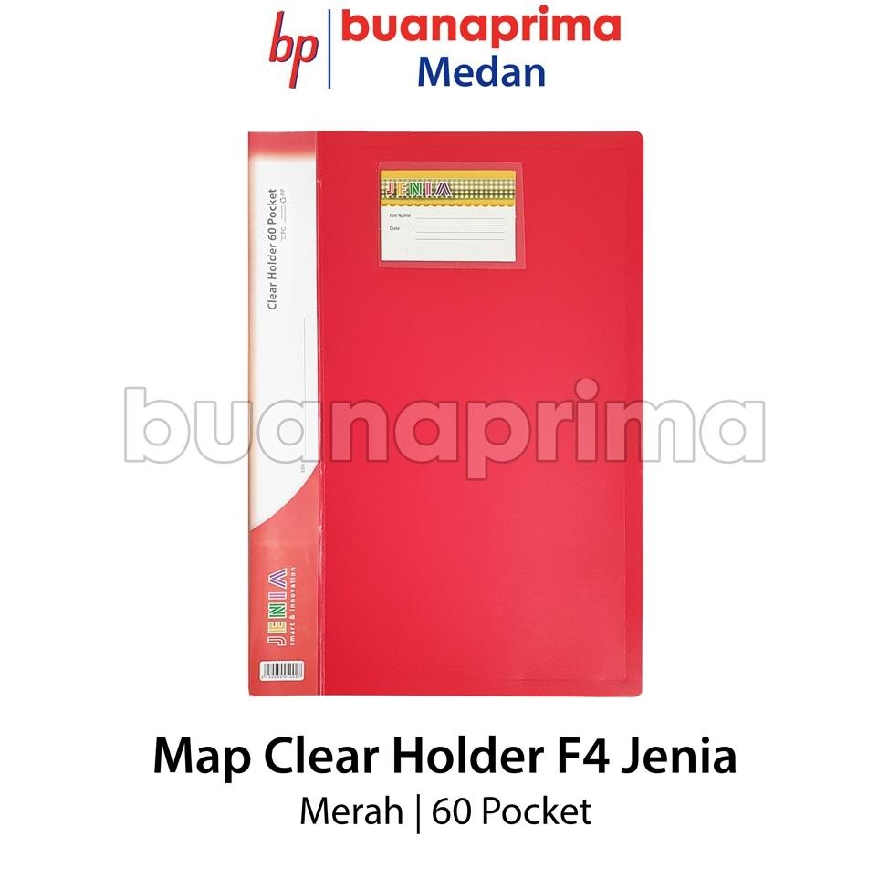 

Map CLEAR HOLDER JENIA F4 60 Kantong Document Keeper Display Book Lembaran Pockets Plastik Folio