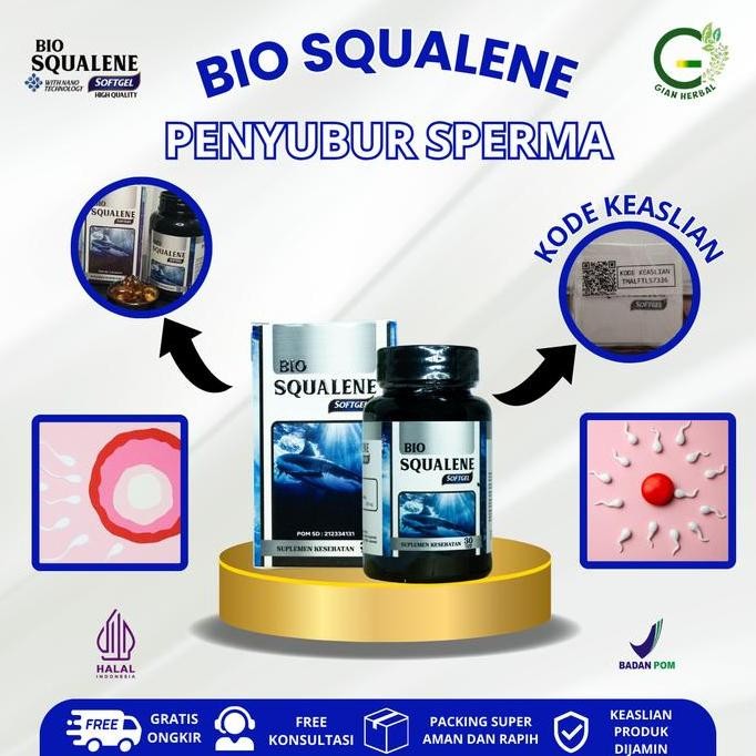 

Terlaris Bio Squalene Softgel-Suplemen Minyak Hati Ikan Hiu Vitamin Penyubur Sperma Pria Sudah Halal Dan Bpom
