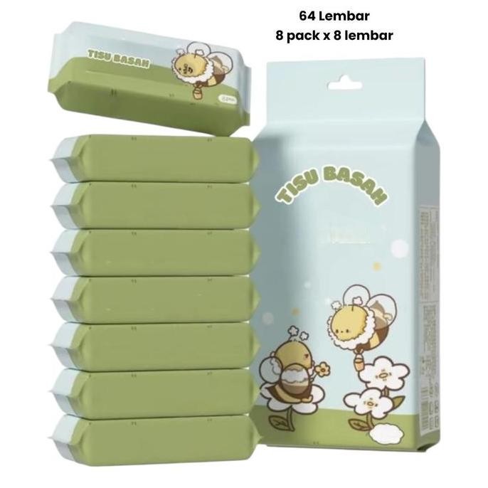 Tisu Basah Mini Kecil Motif Lucu 8 Pack Tisu mini