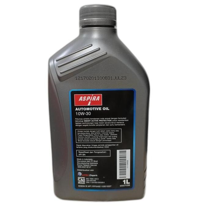 OLI MOBIL ASPIRA 10W30/10W-30/10-W30 API SN BENSIN 1L DIPRODUKSI SHELL
