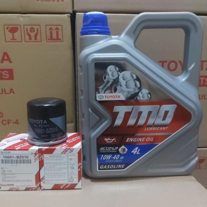 PAKET GANTI OLI TOYOTA TMO 10W-40 + FILTER OLI AVANZA CALYA RUSH SIGRA TERIOS GRANMAX