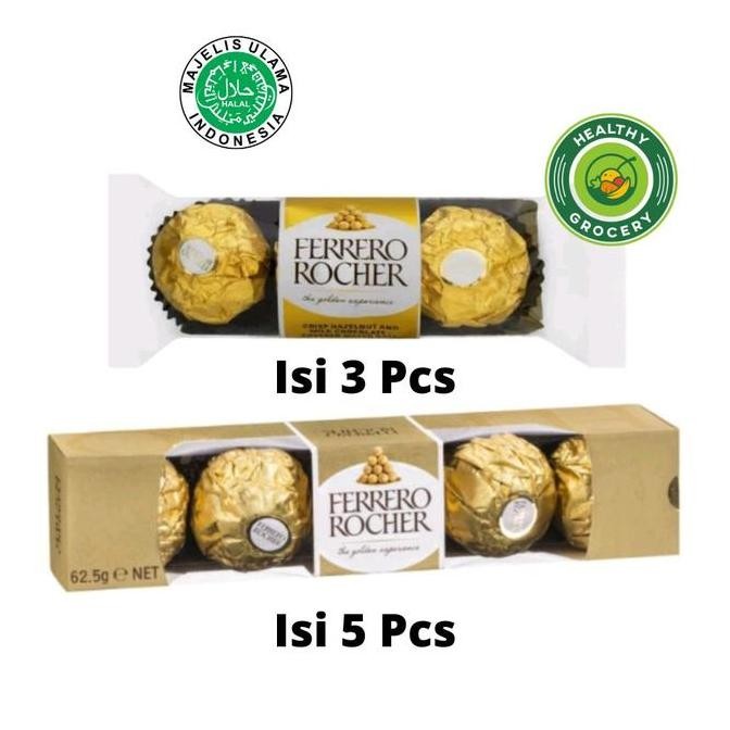 

;&;&;&;&] Ferrero Rocher Isi 3 Pcs / 5 Pcs Cokelat Dengan Kacang Hazel