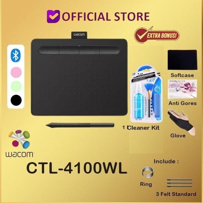 Wacom Intuos Drawing Tablet Small Bluetooth Ctl-4100 Ctl 4100 Ctl4100