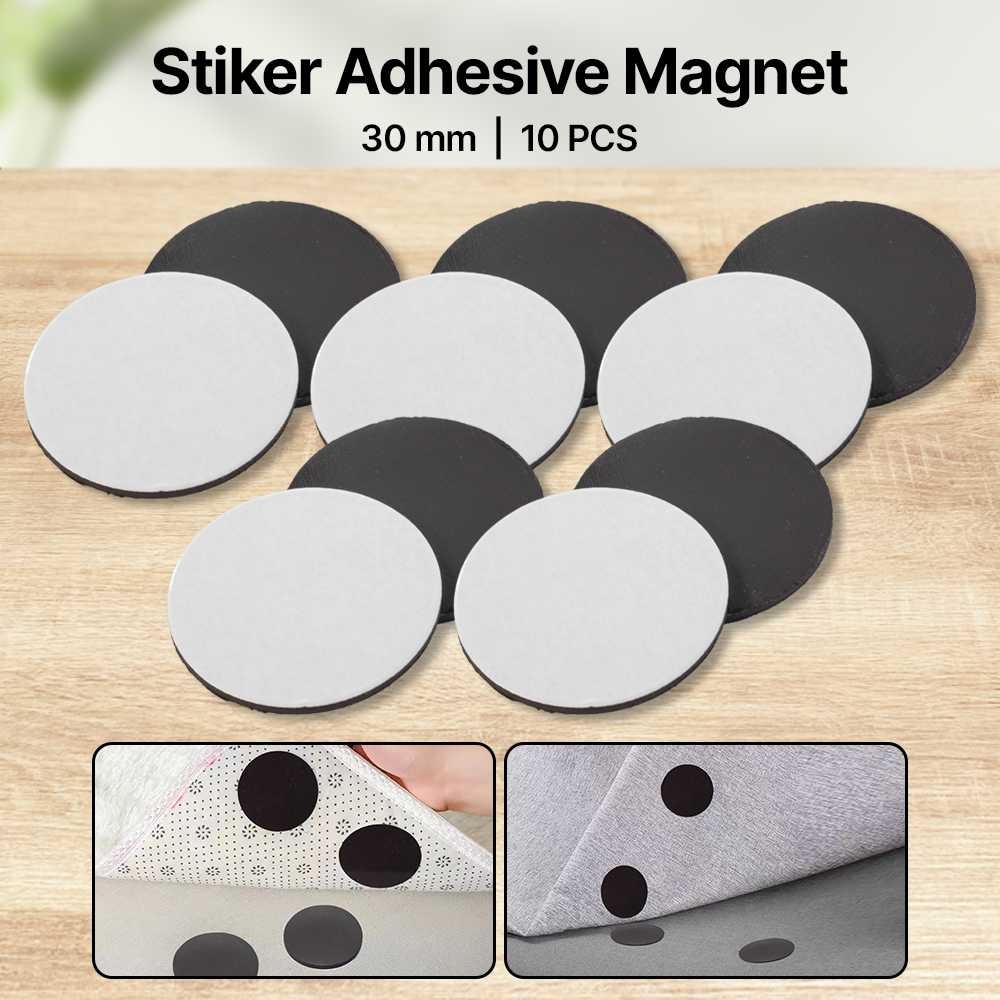 

Stiker Adhesive Magnet Tape Model Bulat 30mm 10 PCS JC-3M