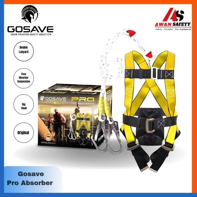 Full Body Harness Safety Double Hook Absorber Gosave PRO/ Full body harnes ori Gosave