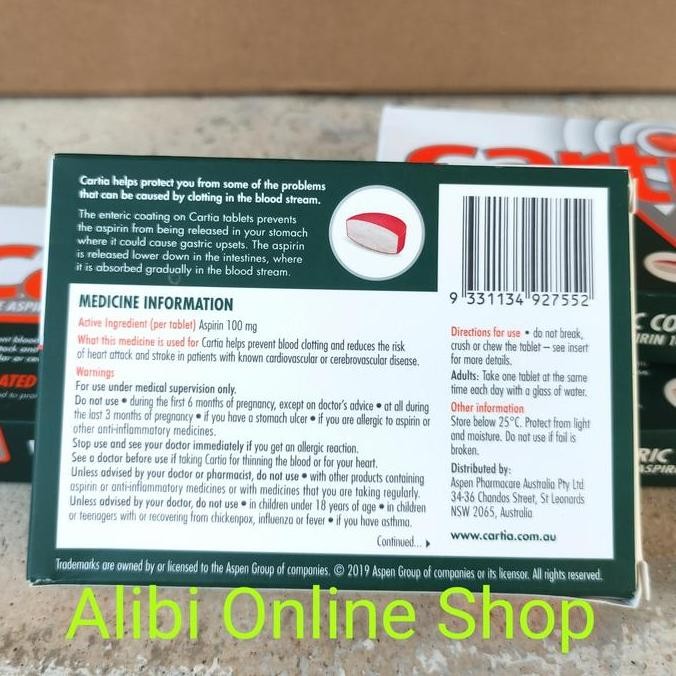 

Murah Cartia Low Dose Aspirin 100Mg (Obat Pengencer Darah) - 28 Tablets
