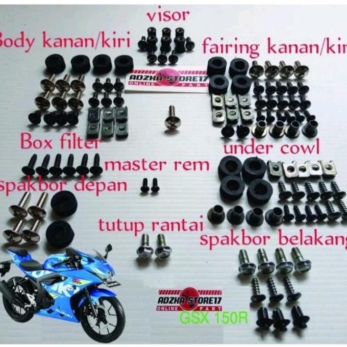 Baut Body Full Set Suzuki Gsx 150R | Baut Full Body Suzuki Gsx 150 Termurah