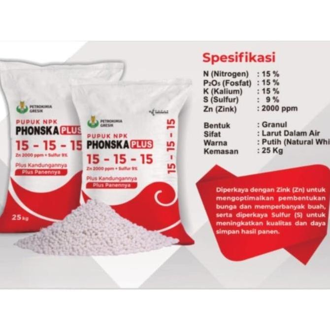 

Terlaris Pupuk Npk Phonska Plus 15-15-15 25Kg 25 Kg Ponska Tanaman Pertanian Berkualitas