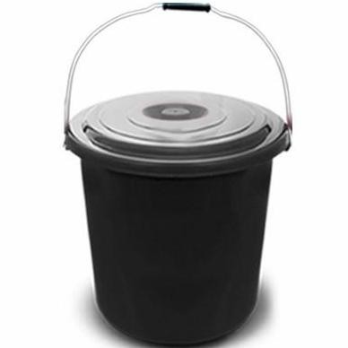 >*>*>*>*] Ember Hitam 6 Galon 25L + Tutup + Gagang Ember Air Mandi Plastik Murah