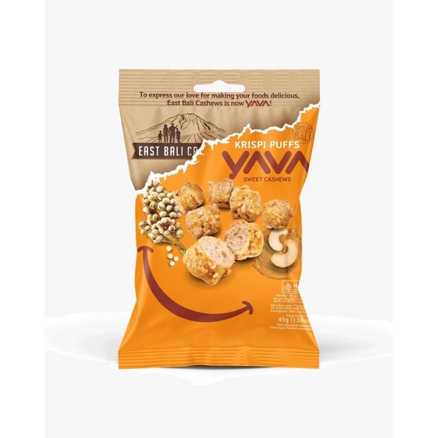 

Baru Yava Krispi Puffs Chocolate/ Mente Manis 45 Gram East Bali