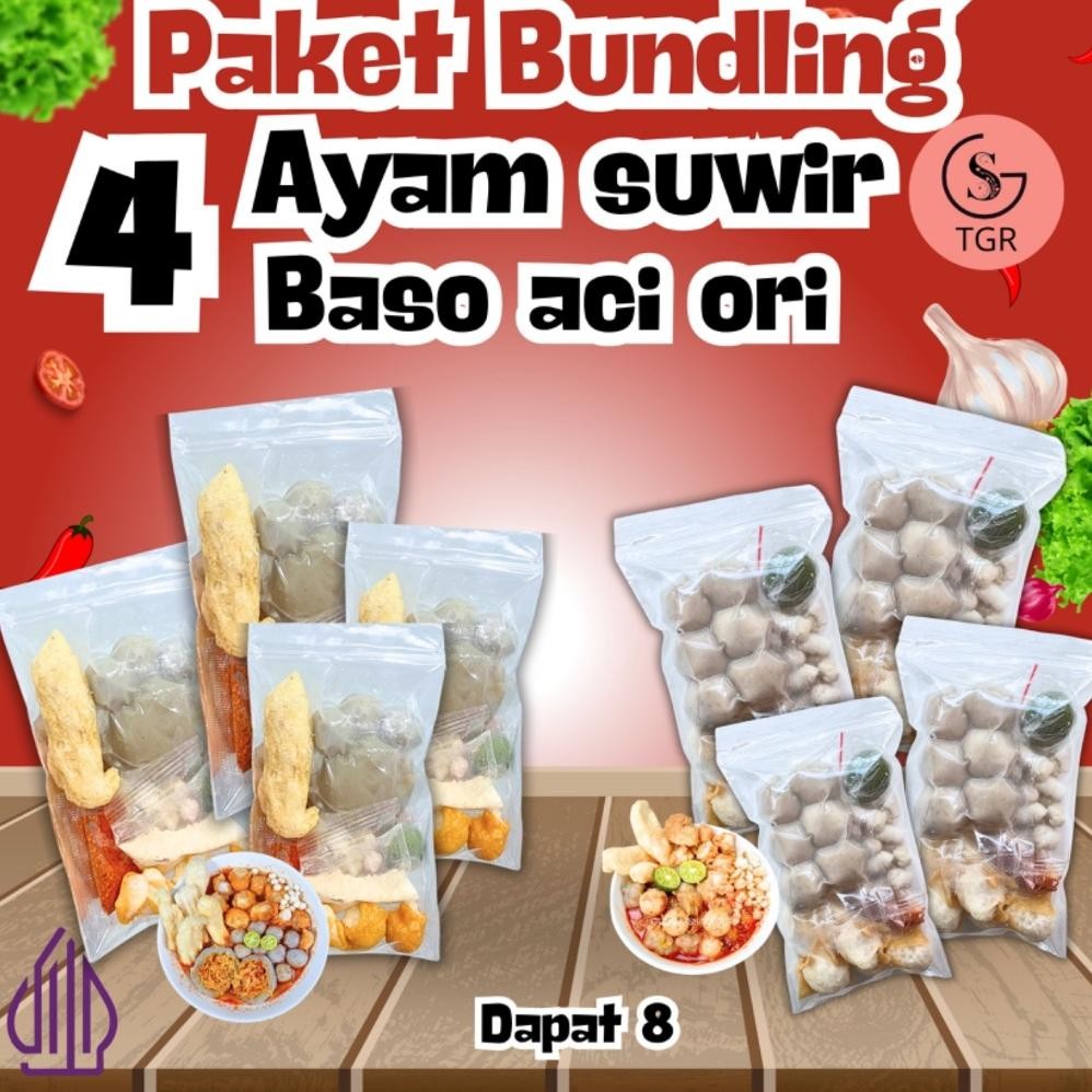 

BUNDLING 8 MIX [4BKS AYAM EKO ,4BKS BASO ACI ORI] KUAH KALDU HOTPOT INSTAN