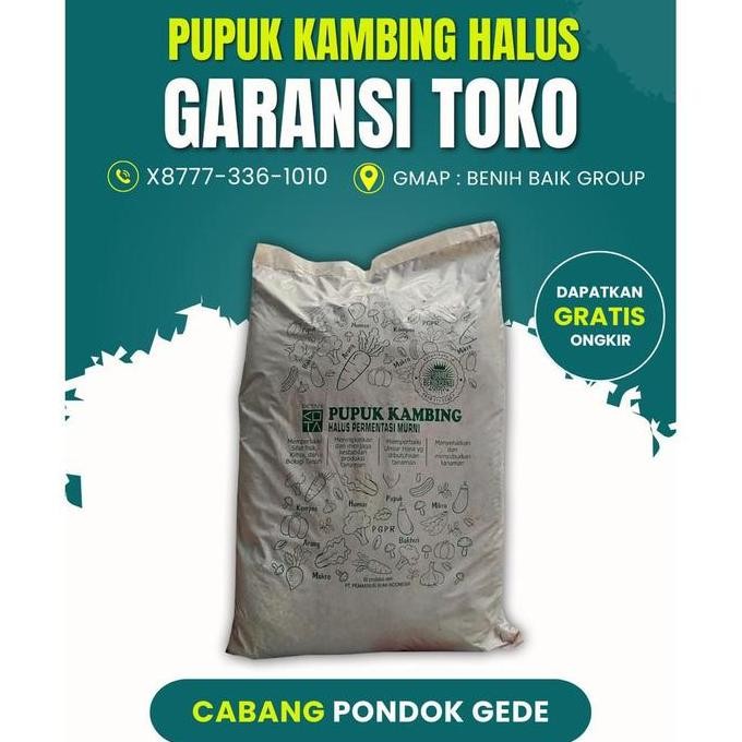 

Terlaris Pupuk Kambing Murni Halus Fermentasi Kandang Organik Siap Pakai
