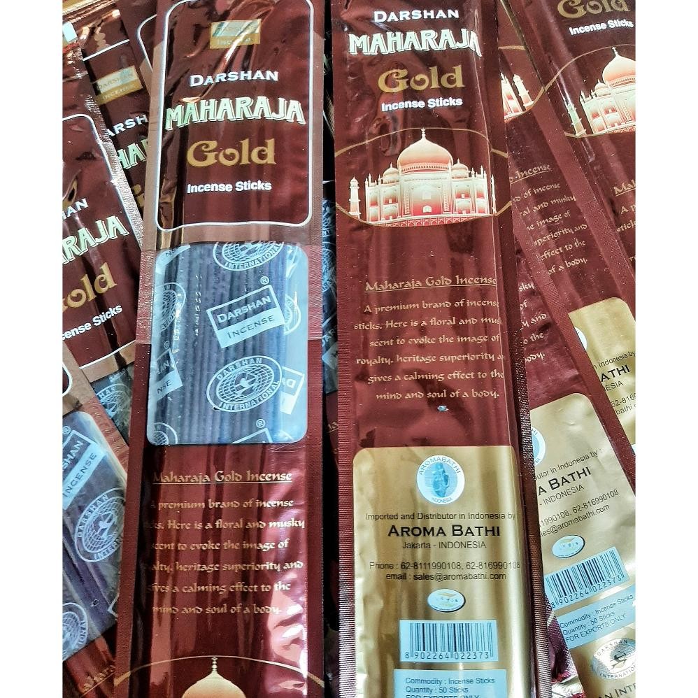 BARU__))((__ Dupa Hio India MAHARAJA GOLD 50 Batang Darshan Asli Wangi Harum eag-124