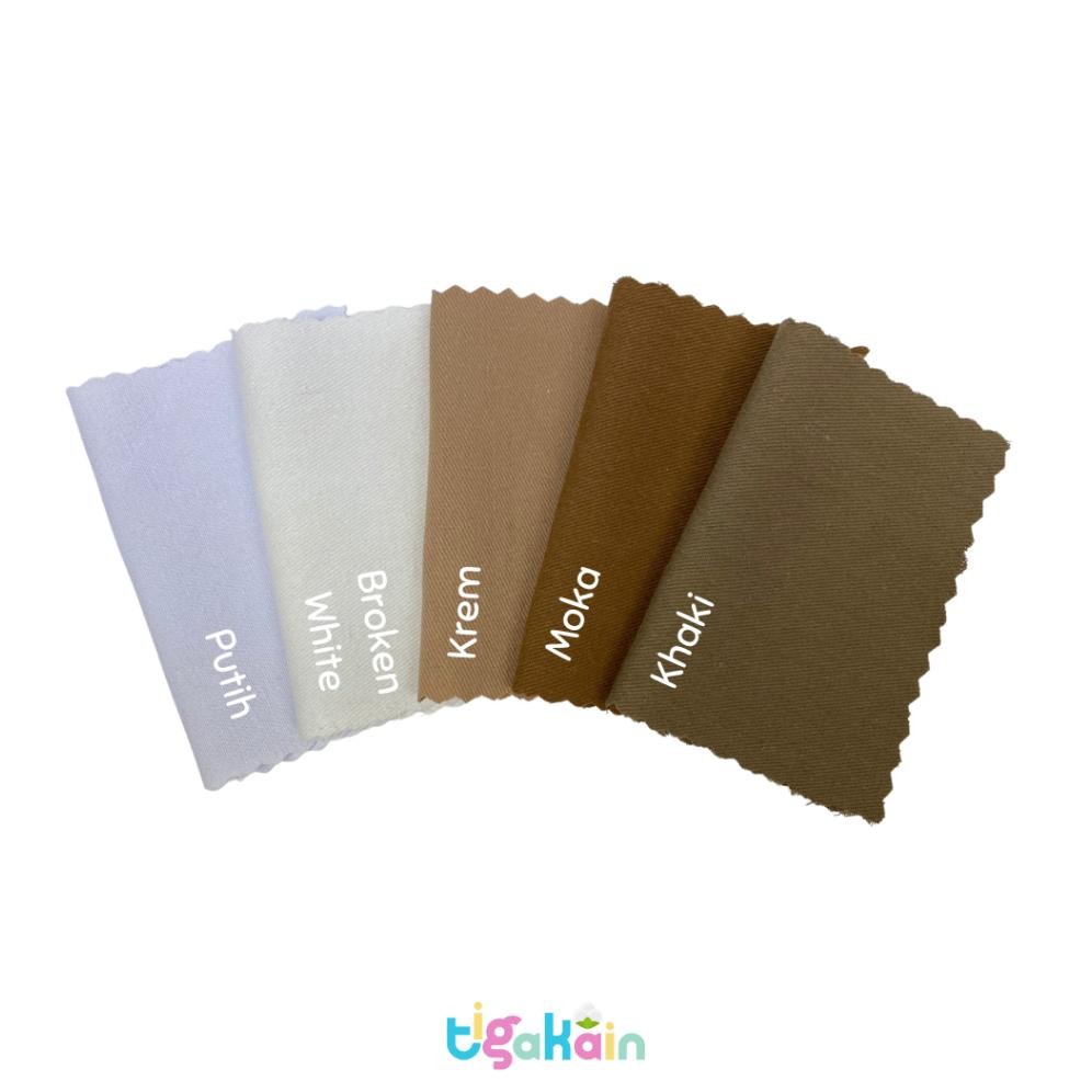 Ready 0.5 Meter Kain Canvas Twill Bahan Kanvas Twill/ Cotton Twill